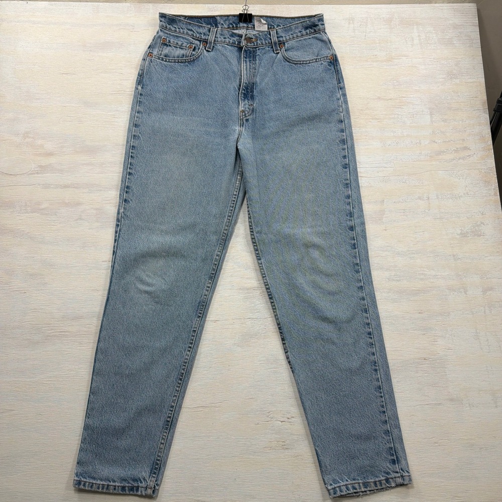 VTG Levi's Jeans 521 Tapered Fit 14 High Rise Light Wash Blue Women Vintage USA